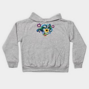 Folk-Art Flowers and Fanfare Kids Hoodie